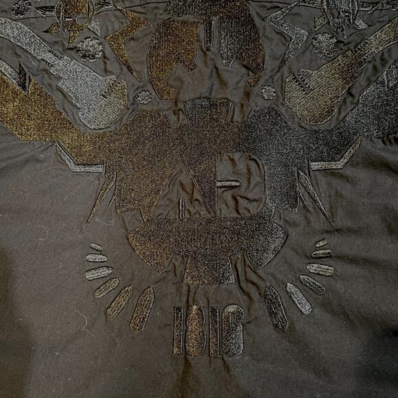 ARTFUL DODGER Men's Black Embroidered Streetwear Button Front Shirt - EUC - 4XL - Picture 11 of 16